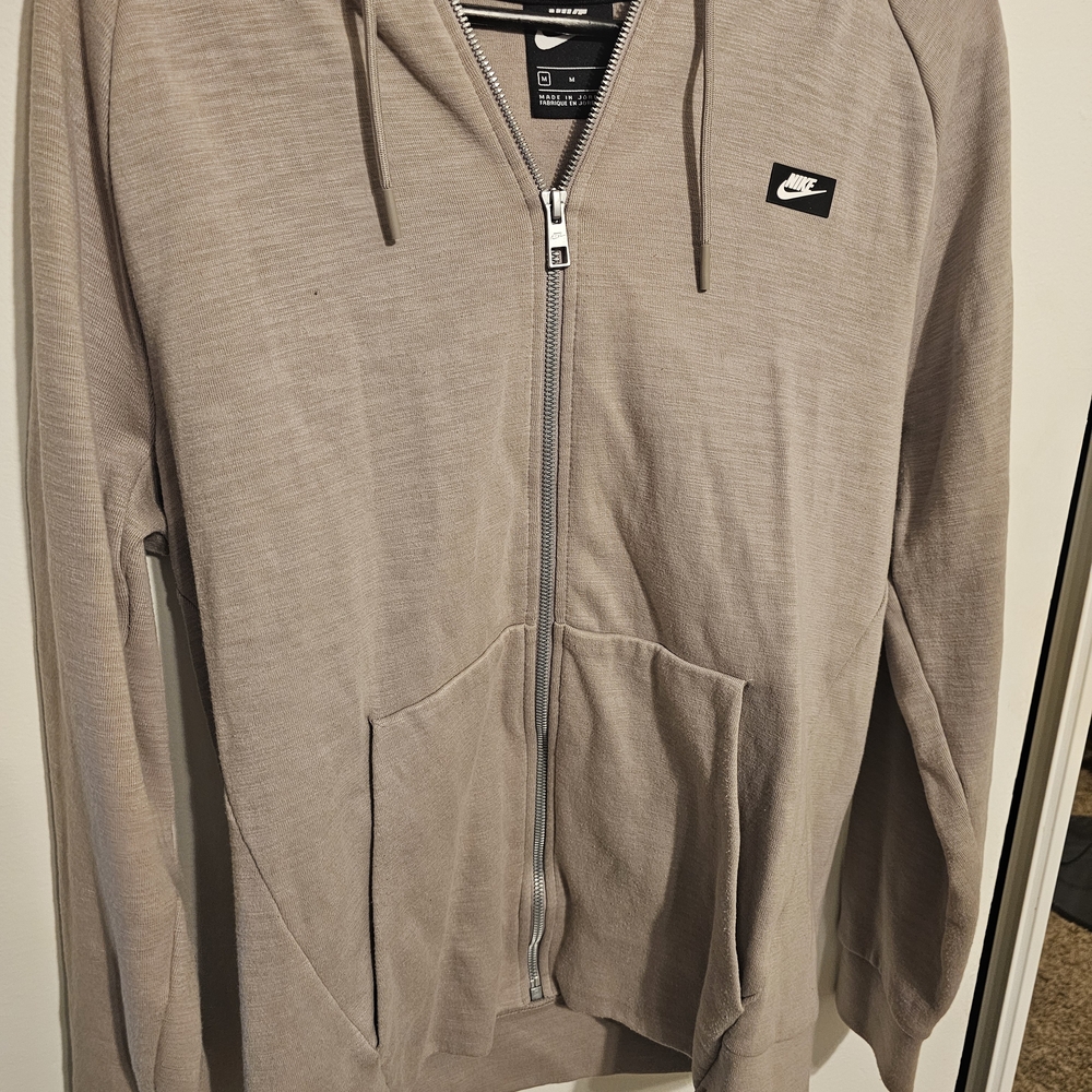 Nike Men's Tan Zip-Up Sweater